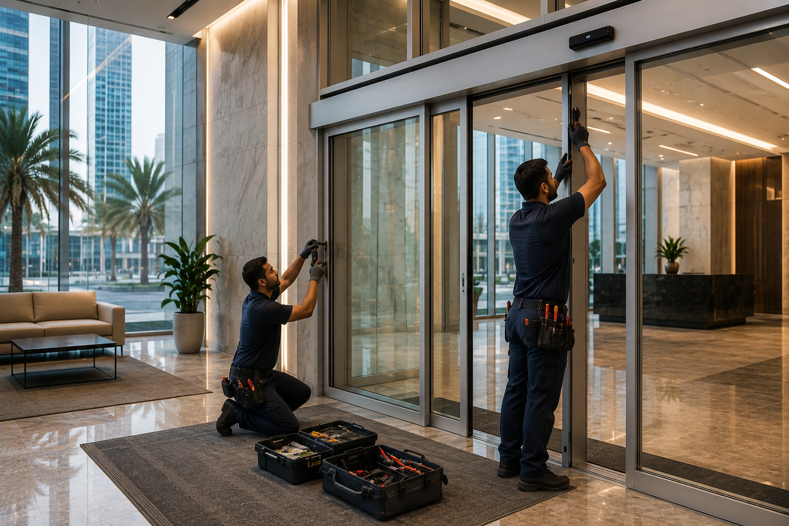 Door automation and security systems installation in Qatar